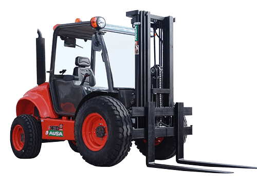 5,500 Lb Straight Mast Forklift 4WD